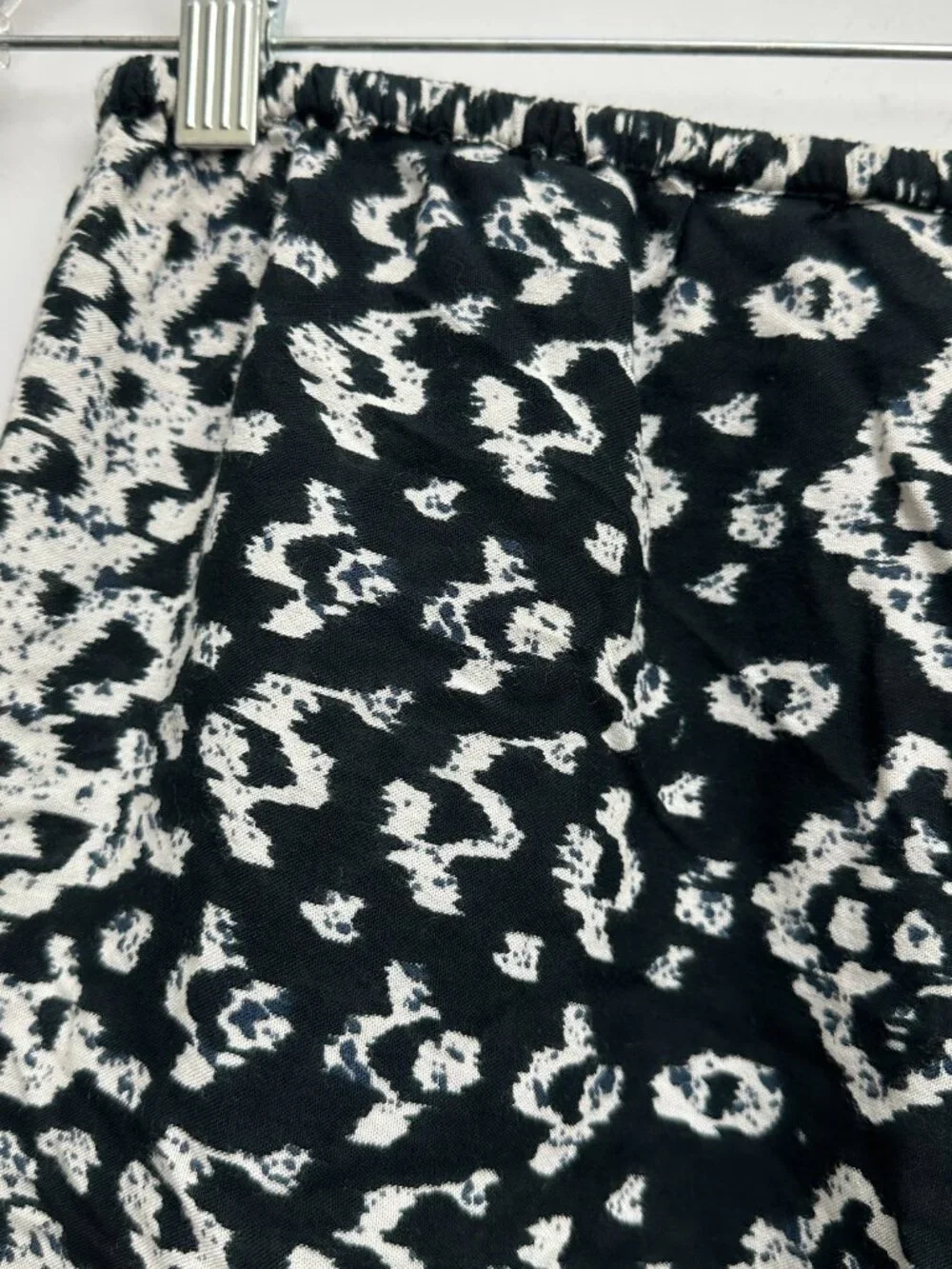 Vintage 90s Black & White Boho Pants Women's Size Medium Swim Cover-Up Summer